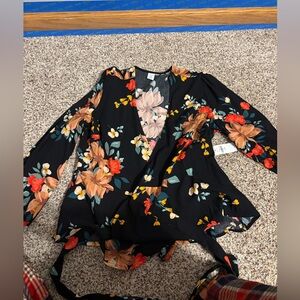 Floral Black Women's Top